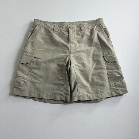 The North Face Men's Size 36 Nylon Cargo Hiking Shorts‎ Side Elastic Beige - Picture 1 of 7